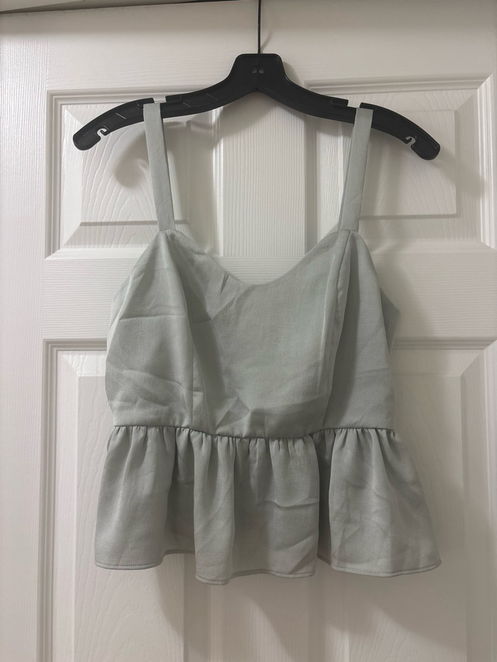 Express Woman's Light Sage Peplum Cami Top